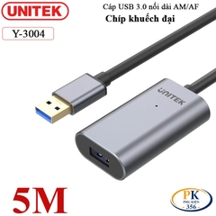 Dây Cáp Nối Dài USB 3.0 Chính Hãng Unitek Y-3004 (5M), Y-3005 (10M) – Có Chip Khuếch Đại & Cổng Nguồn Phụ