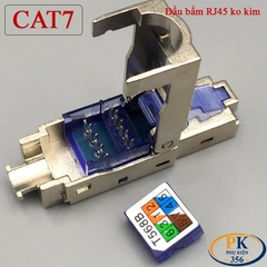 Đầu Bấm Mạng RJ45 Cat7 Tool Free Không Cần Kìm, Vỏ Kim Loại Chống Nhiễu 10Gbps/600MHz chuẩn công nghiệp