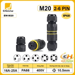 Đầu Cút Nối Dây Điện Chống Nước IP68 Eweichat EW-M20 Cho Dây Ø 10mm