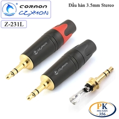 Đầu Hàn Giắc Âm Thanh 3.5mm Stereo Mạ Vàng Coraon CZXYON Z-231L Vỏ Kim Loại Cao Cấp