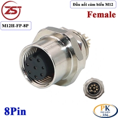 Đầu Nối Cảm Biến M12 8 pin thẳng đực chống nước IP67 M12H-M-8P chính hãng ZSJ