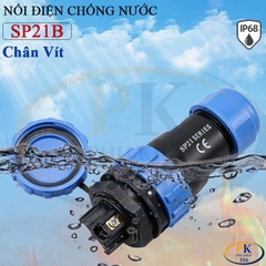 Đầu Nối Điện Chống Nước Lắp Mặt Bích SP21B Chuẩn IP68 2 Đến 12 Lõi Bắt Vít Dùng Cho Dây 7 Đến 12mm
