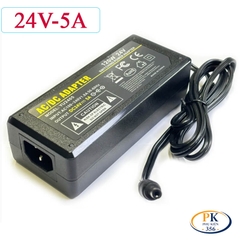 Bộ Nguồn Adapter DC 24V 5A 120W YU-2405 – Chân DC 5.5×2.5mm, Nguồn Ổn Định, Bền Bỉ