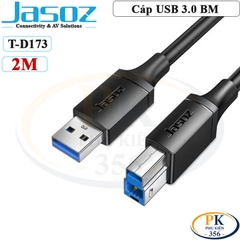 Cáp USB 3.0 BM chính hãng Jasoz D113 dài 1.5M 2M 3M dùng cho máy in màu HDD ổ cứng ngoài tốc độ cao