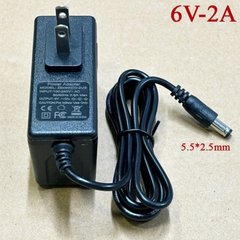 Củ nguồn DC Adapter 6V-2A 12W chân cắm tròn 5.5*2.5mm ZB060200-2US