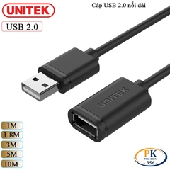 Dây Cáp USB 2.0 Nối Dài AM – AF Chính Hãng Unitek (1M–10M) – Hàng Cao Cấp