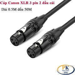 Dây Cáp Canon XLR 3 Pin 2 Đầu Cái DIY Dài 0.3m–50m
