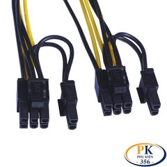 Dây cáp chia nguồn 8pin pcie sang 2 x 8pin (6+2) dài 20cm cho VGA card màn hình