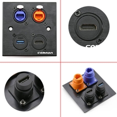 Nhân nối HDMI 2.0 âm tường lắp mặt máy Coraon LC-HDMI-B - cắm thẳng