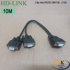 Dây cáp chia COM DB9 RS232 Cái sang 2 cổng cái dài 0.3M, 0.5M, 1M, 1.5M, 2M, 3M, 5M, 10M – HD-Link DIY 28AWG cao cấp