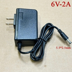 Củ nguồn DC Adapter 6V-2A 12W chân cắm tròn 5.5*2.5mm ZB060200-2US