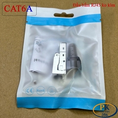 Đầu Bấm Mạng RJ45 Cat6A Tool Free Không Cần Kìm, Vỏ Kim Loại Chống Nhiễu 10Gbps/500MHz chuẩn công nghiệp