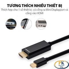 Cáp chuyển Mini DisplayPort Thunderbolt sang HDMI 4K@30Hz MD101 Ugreen 10455 dài 3M