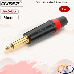 Giắc Hàn Audio 6.5mm TRS Stereo Male AVSSZ ATRS6.5-BG Mạ Vàng