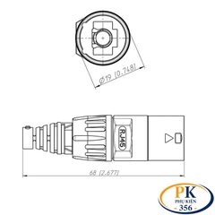 Phích cắm bảo vệ đầu mạng RJ45 chống nước IP65 YLRJ45P-R – Chụp bảo vệ đầu RJ45 chống bụi