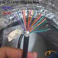 Dây Cáp Điều Khiển 25+1 Lõi Đồng Mạ Kẽm 28AWG 25C28 Chống Nhiễu Dùng Làm Cáp DB25