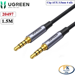 Dây Audio AUX 3.5mm 2 Đầu 4 Nấc TRRS Ugreen AV183 – Hỗ Trợ Mic, Tai Nghe
