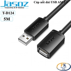 Dây Cáp Nối Dài USB 2.0 AM-AF Jasoz D106 Chính Hãng Dài 0.5M Đến 10M Tốc Độ 480Mbps