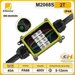 Hộp Nối Điện Chống Nước 3 Ngả IP68 E-Weichat EW-M2068S-3T Chính Hãng