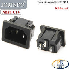 Ổ cắm nguồn IEC C8 ổ cắm dùng cho dây nguồn số 8 thay thế cho chân loa, chân tivi hãng Jorindo