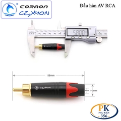 Đầu hàn AV RCA cao cấp chân đồng mạ vàng Coraon CZXYON Z-373-BG – Màu đỏ & màu vàng