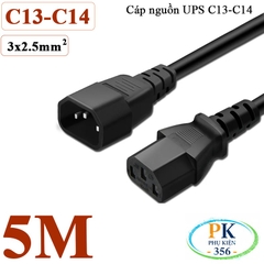 Dây Cáp nguồn IEC320 C13 C14 3x2.5mm² 10A 250V – Dây nối dài UPS, PC, PDU 0.5M - 10M