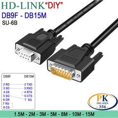 Cáp DB9 âm sang DB15 dương dùng cho PLC Programming KOYO CPU MODULE SU-6B DB9F to DB15M dài 1.5M – 15M