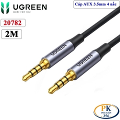 Dây Audio AUX 3.5mm 2 Đầu 4 Nấc TRRS Ugreen AV183 – Hỗ Trợ Mic, Tai Nghe