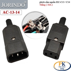 Phích Cắm Nguồn IEC 60320 C14 10A 250V JORINDO AC-13-14 Thẳng