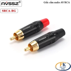 Giắc Hàn Audio AV RCA hoa sen AVSSZ Male SRCA-BG màu đen , màu đỏ