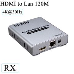 Bộ mở rộng HDMI 4K 120m qua cáp mạng Cat6, hỗ trợ nối tầng Cascade nhiều màn hình, 4K@30Hz, DTS Dolby, loop-out, vỏ nhôm tản nhiệt tốt.