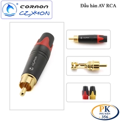 Đầu hàn AV RCA cao cấp chân đồng mạ vàng Coraon CZXYON Z-373-BG – Màu đỏ & màu vàng
