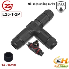 Đầu Cút Chia Dây Điện Chống Nước IP68 3 Ngả Chữ T ZSJ L25-T Dùng Cho Dây 2–5 Lõi Chính Hãng