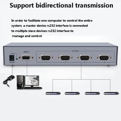 Bộ Chia RS232 DTECH DT-5047 1 Input 2 Output Chính Hãng