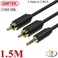 Dây Cáp Audio 3.5mm Sang 2 AV RCA (Hoa Sen) Unitek dài 1.5M đến 30M