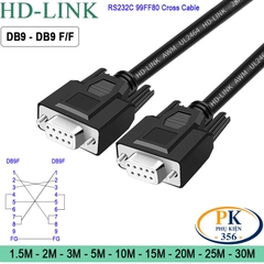 Dây cáp DB9 nối chéo RS232C 2 đầu âm 99FF80 Cross Cable Female to DB9 Female dài 1M–30M