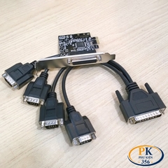 Card PCI-E X1 mở rộng 4 cổng COM RS232 DB9 Syba FG-EMT01A chính hãng, ổn định cao