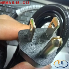 Dây Nguồn Máy Tính C13 NEMA 5-15 Chuẩn US | Lõi Đồng 3x1.0mm² An Toàn, Bền Bỉ