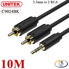 Dây Cáp Audio 3.5mm Sang 2 AV RCA (Hoa Sen) Unitek dài 1.5M đến 30M