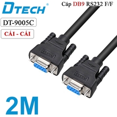 Dây Cáp COM DB9 RS232 Cái sang Cái Dtech DT-9005C F/F dài 1.5M - 5M