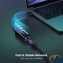 Cáp Chuyển USB 3.0 to LAN 1Gbps Ugreen 20255 CR111 Chipset AX88179 (Màu Trắng)
