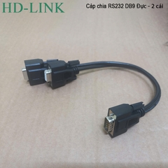 Dây cáp chia COM DB9 RS232 Đực sang 2 cổng cái dài 0.3M, 0.5M, 1M, 1.5M, 2M, 3M, 5M, 10M – HD-Link DIY 28AWG cao cấp