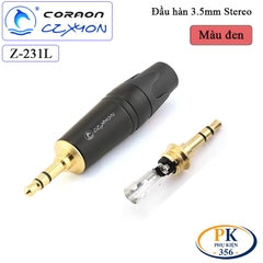 Đầu Hàn Giắc Âm Thanh 3.5mm Stereo Mạ Vàng Coraon CZXYON Z-231L Vỏ Kim Loại Cao Cấp