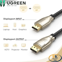 Dây cáp Displayport 1.4 8K@60Hz DP112 chính hãng Ugreen dài 1M 2M 3M 60842, 60843, 60844