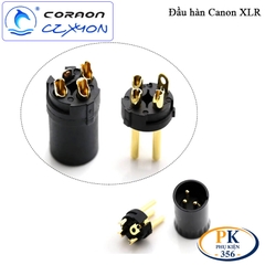 Đầu jack hàn âm thanh Canon XLR 3 pin đực cái – Chân đồng mạ vàng cao cấp
