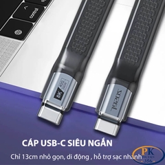 Cáp USB4 C to C 13cm Jasoz T-D223 40Gbps 240W 8K@60Hz Chính Hãng