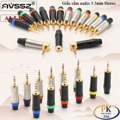 Giắc Hàn Audio 3.5mm Stereo bẻ góc AVSSZ A3.5-BGS Mạ Vàng