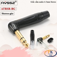 Giắc Hàn Audio 6.5mm TRS Stereo Male AVSSZ ATRS6.5-BG Mạ Vàng