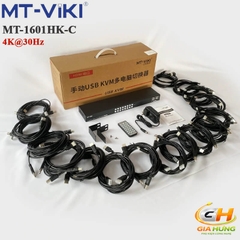 Bộ Chuyển Mạch HDMI USB KVM Switch 16 Ra 1 MT-VIKI MT-1601HK-C | Hỗ Trợ 4K 30Hz