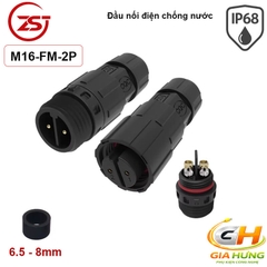 Đầu Cút Nối Dây Điện Chống Nước IP68 Chính Hãng ZSJ M16-MF Dùng Cho Dây 2–12 Lõi